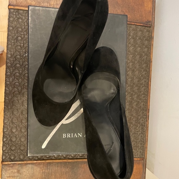 Brian Atwood suede block heel - Picture 3 of 4